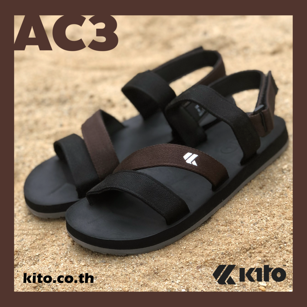 Kito รองเท้าแตะ AC3 สีโกโก้ รองเท้าแตะรัดส้น รองเท้ารัดส้น รองเท้า