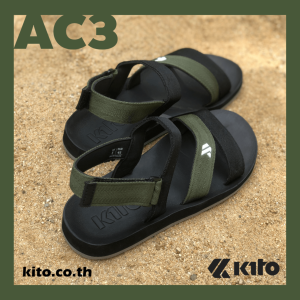 Kito รองเท้าแตะ AC3 สีขี้ม้า รองเท้าแตะรัดส้น รองเท้ารัดส้น รองเท้า