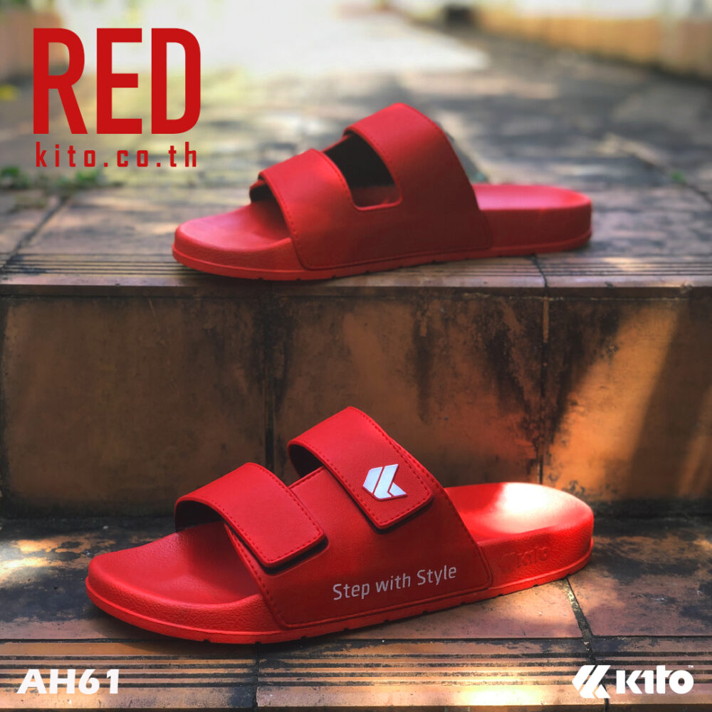 Kito รองเท้าแตะ AH61 สีแดง A รองเท้า รองเท้าผู้หญิง รองเท้าผู้ชาย