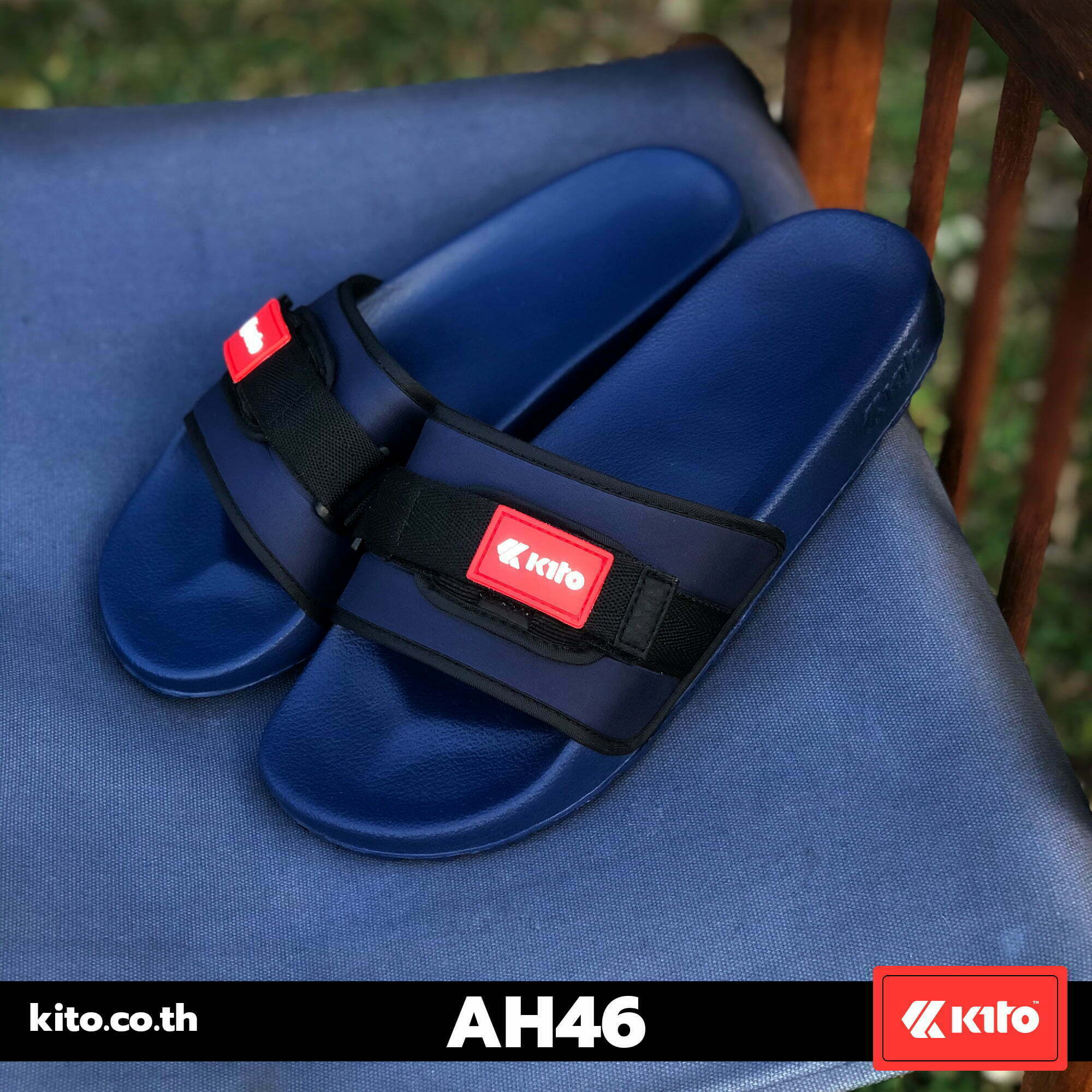 Kito รองเท้าแตะ AH46 สีกรม รองเท้า รองเท้าผู้หญิง รองเท้าผู้ชาย รองเท้าลำลอง