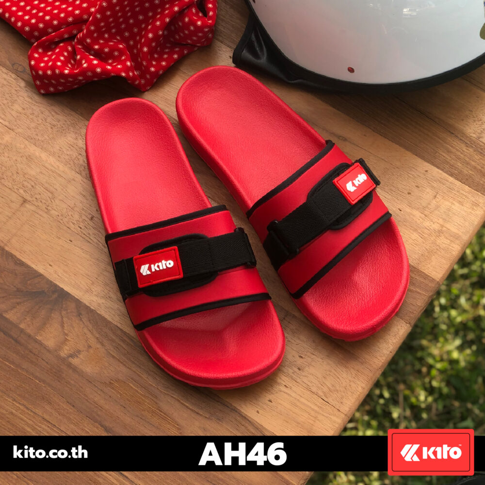 Kito รองเท้าแตะ AH46 สีแดง รองเท้า รองเท้าผู้หญิง รองเท้าผู้ชาย รองเท้าลำลอง