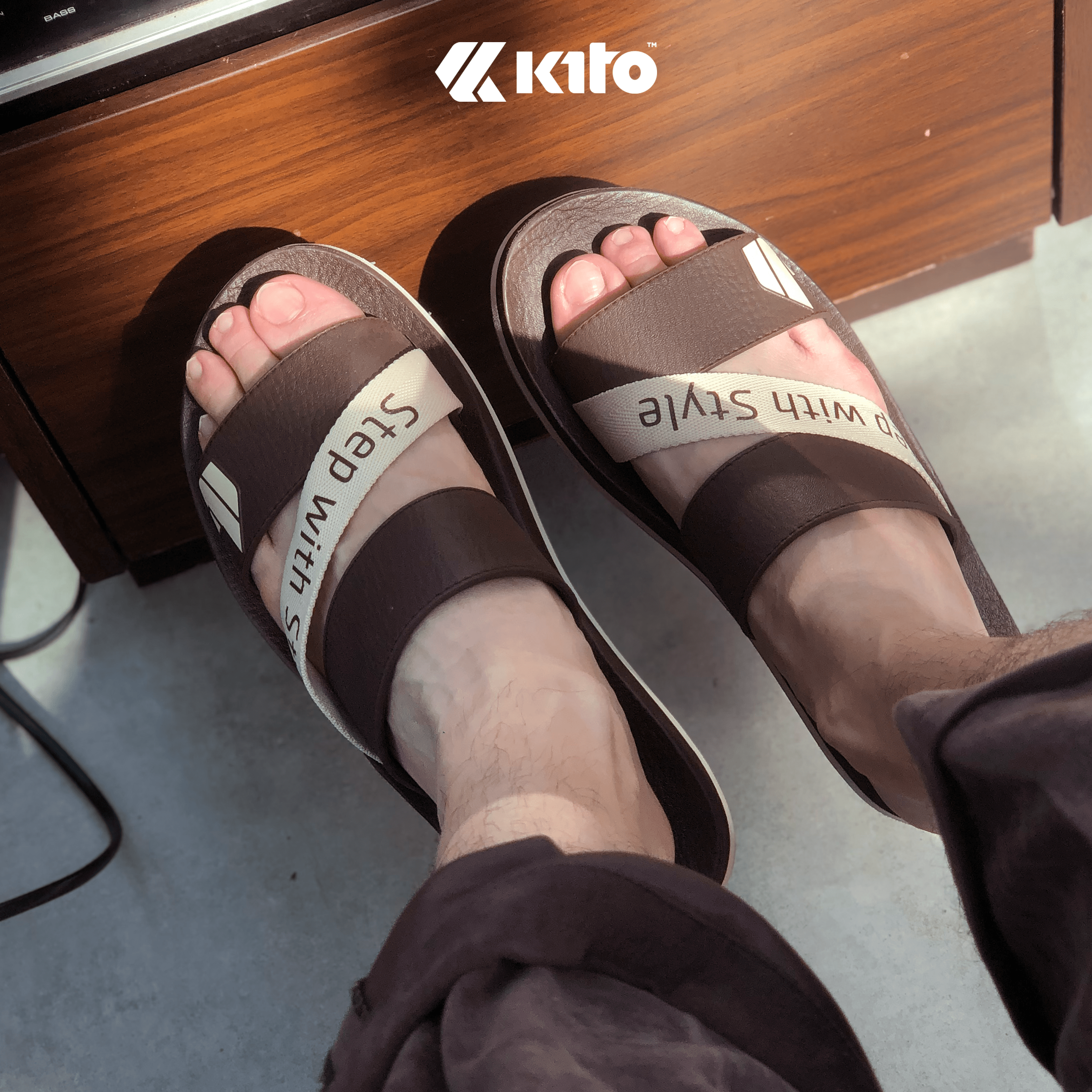 AB15 COCOA Kito รองเท้าแตะ AB15 Cocoa รองเท้าผู้หญิง รองเท้าผู้ชาย รองเท้าเท้า
