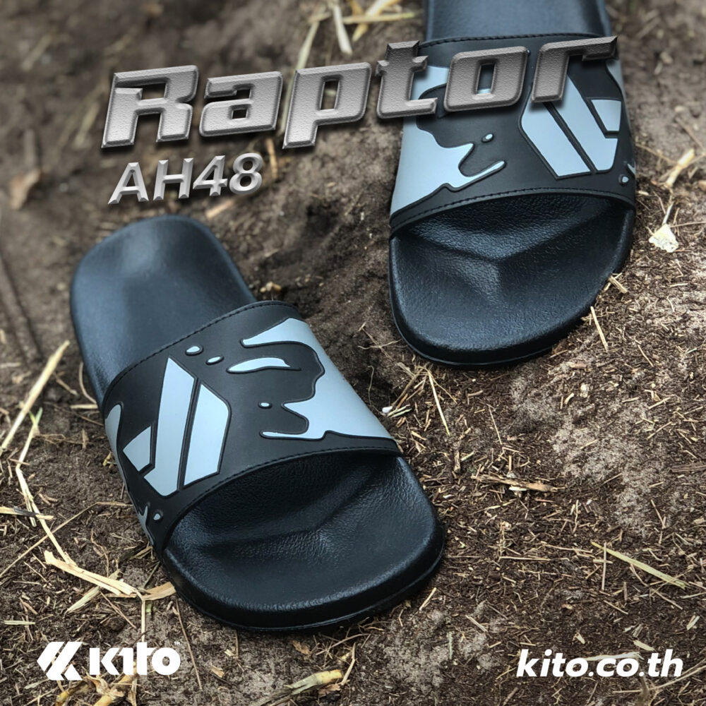 Kito Raptor รองเท้าแตะ AH48 สีดำ รองเท้าผู้หญิง รองเท้าผู้ชาย รองเท้า