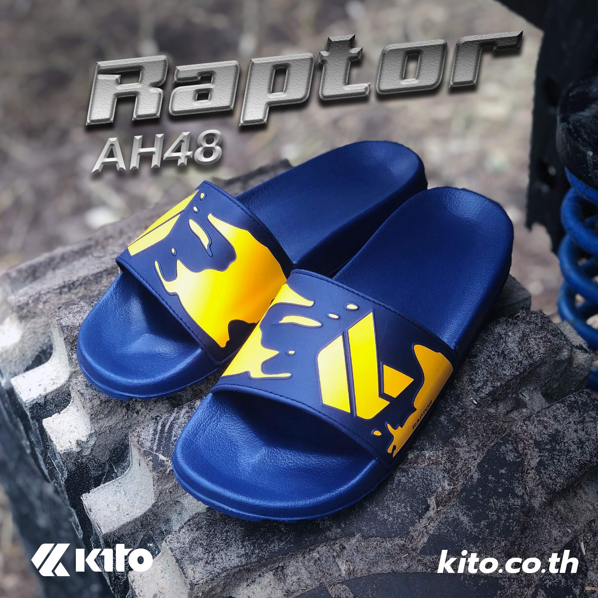 Kito Raptor รองเท้าแตะ AH48 สีกรม รองเท้าผู้หญิง รองเท้าผู้ชาย รองเท้า