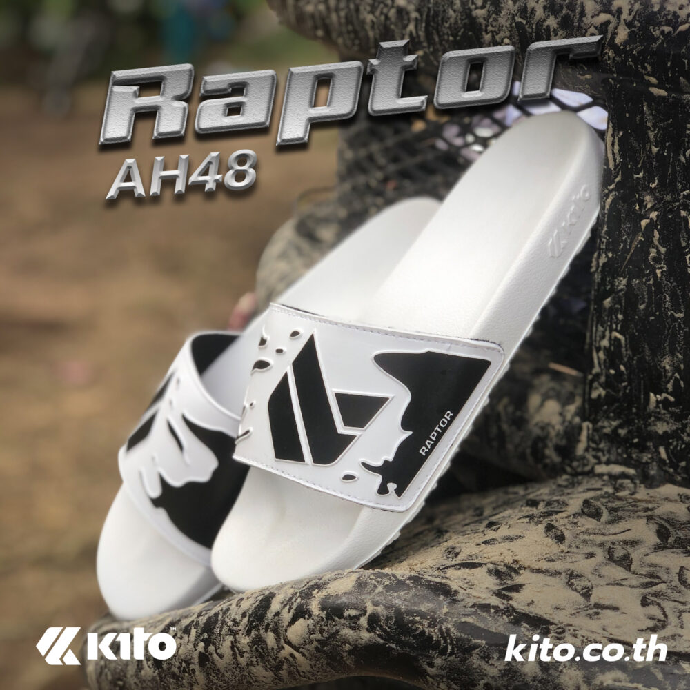 Kito Raptor รองเท้าแตะ AH48 สีขาว รองเท้าผู้หญิง รองเท้าผู้ชาย รองเท้า