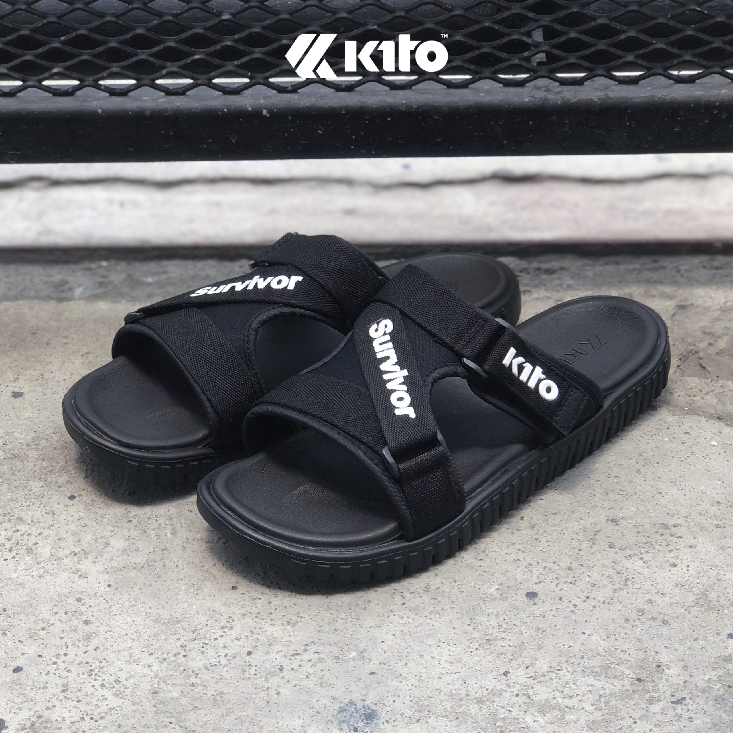 AH39 black Kito รองเท้าแตะ AH39 รองเท้าผู้หญิง รองเท้า Sandals รองเท้าผู้ชาย