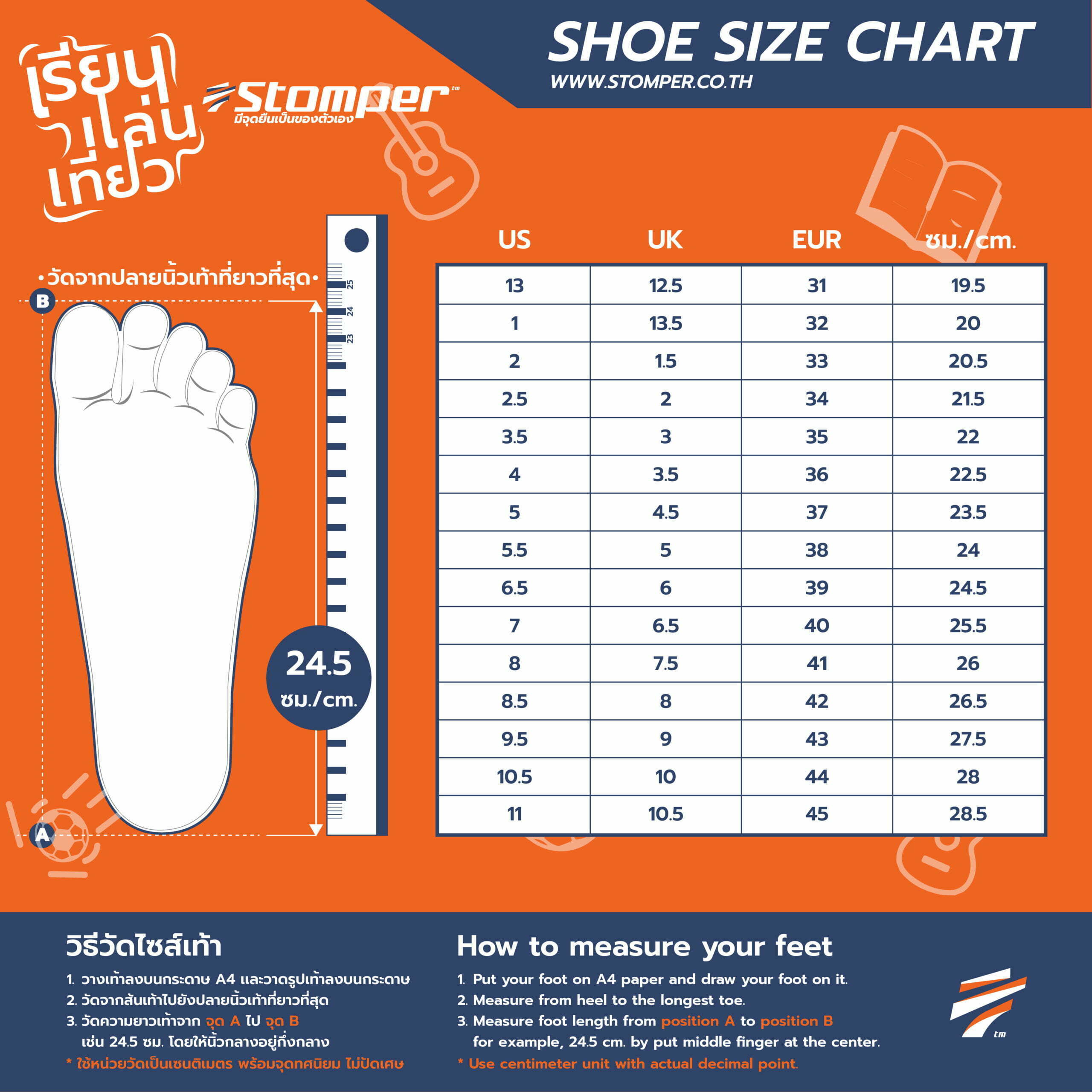 Tod's Shoe Size Chart