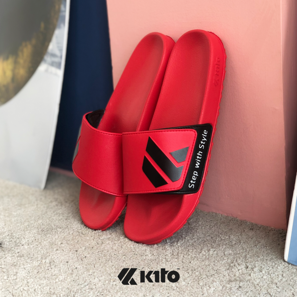 Kito รองเท้าแตะ AH68 สีแดง รองเท้า รองเท้าผู้ชาย รองเท้าผู้หญิง