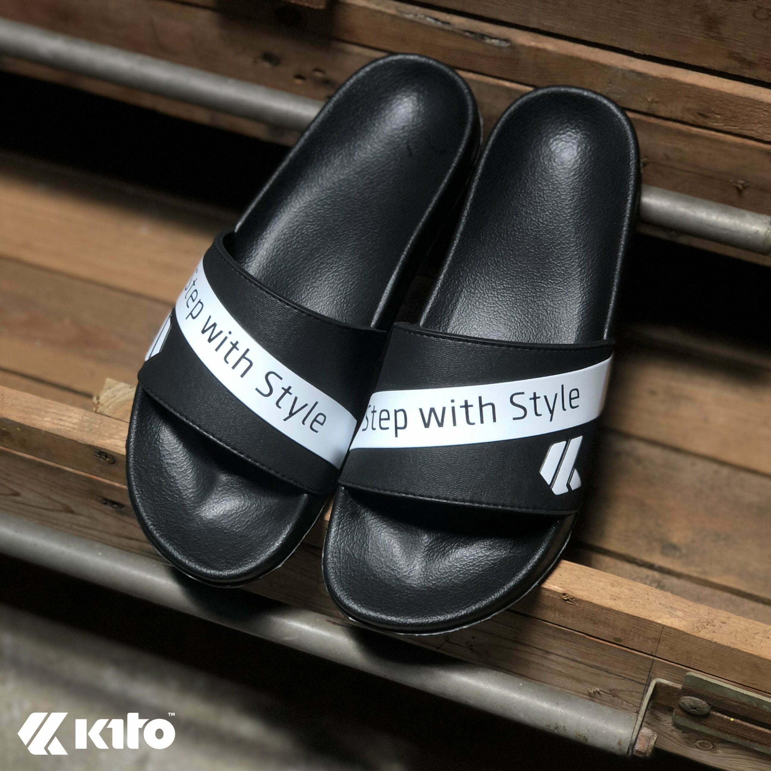 Kito AH73 รองเท้าแตะ รองเท้าผู้ชาย รองเท้า รองเท้าแตะแฟชั่น สีดำ รองเท้าแตะผู้หญิง