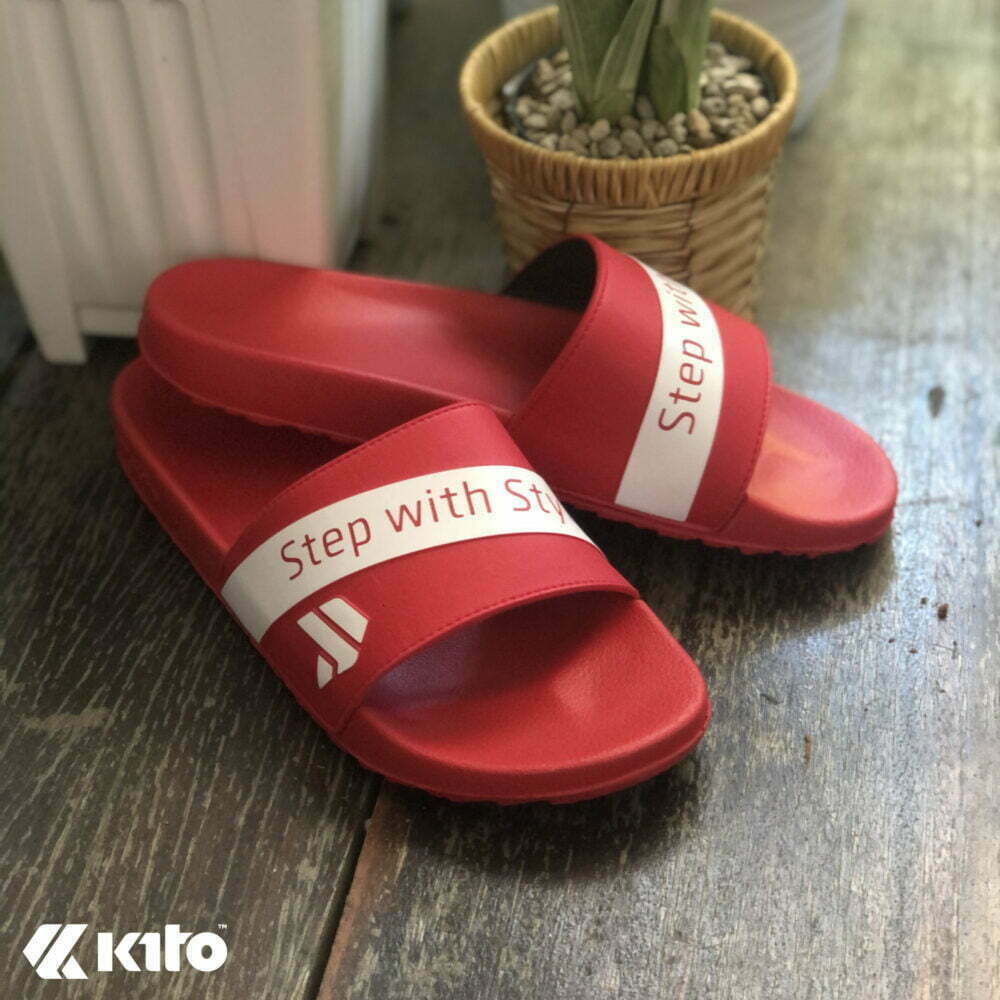 Kito AH73 รองเท้าแตะ รองเท้าผู้ชาย รองเท้า รองเท้าแตะแฟชั่น สีแดง รองเท้าแตะผู้หญิง