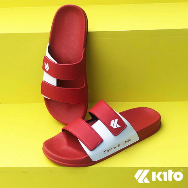 Kito Move TwoTone รองเท้าแตะ AH81 สีแดง รองเท้า รองเท้าผู้ชาย รองเท้าผู้หญิง